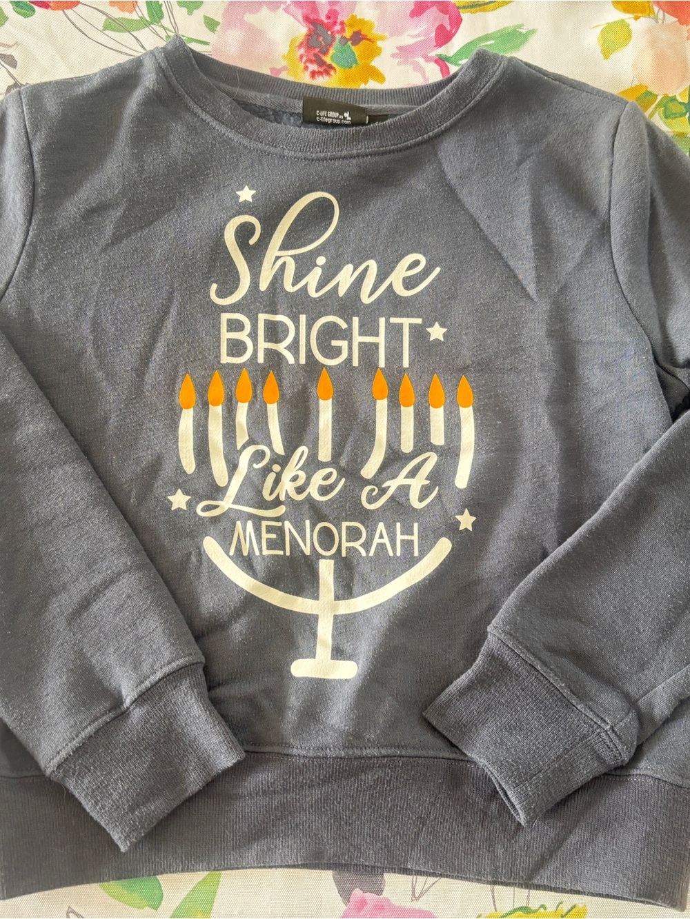Shine Bright Like a Menorah Women’s Sweatshirt - Navy